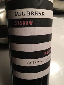 Jail Break Vineyards Jail Break 33S69W Malbec 2013